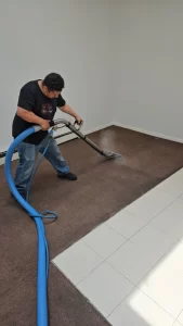 Carpet cleaning in an empty room on Long Island