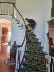 Stair runner cleaning on Long Island