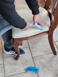 Upholstered chair cleaning on Long Island
